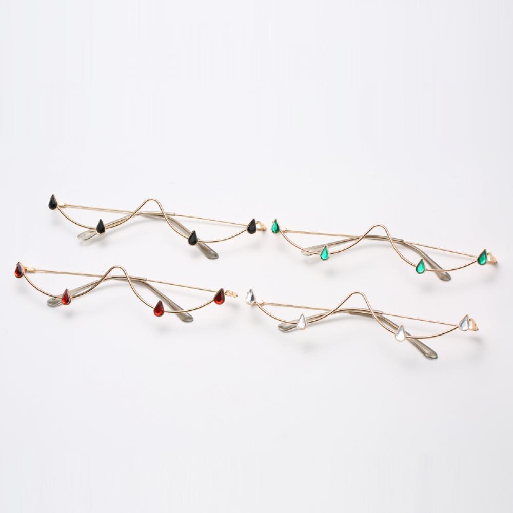 Monture de lunettes en strass longkeeper pour femmes, montures en alliage de diamant, décoration de lunettes de luxe en cristal d'eau