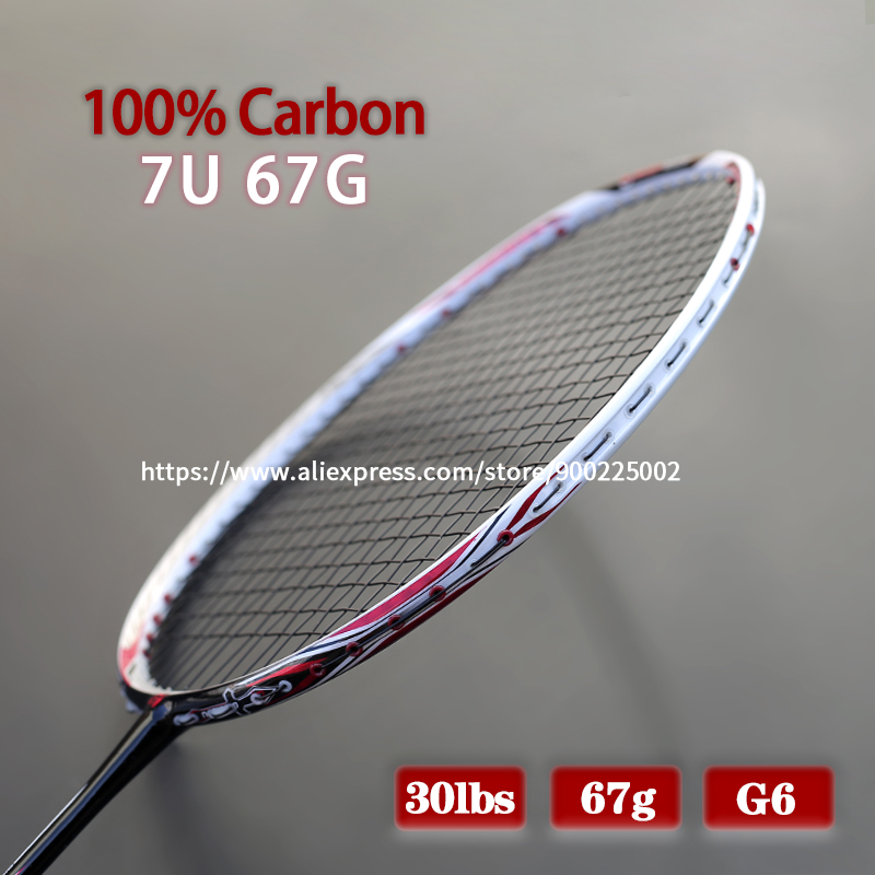 67G Ultralight Carbon Badminton Racket 7U Offesive... – Grandado