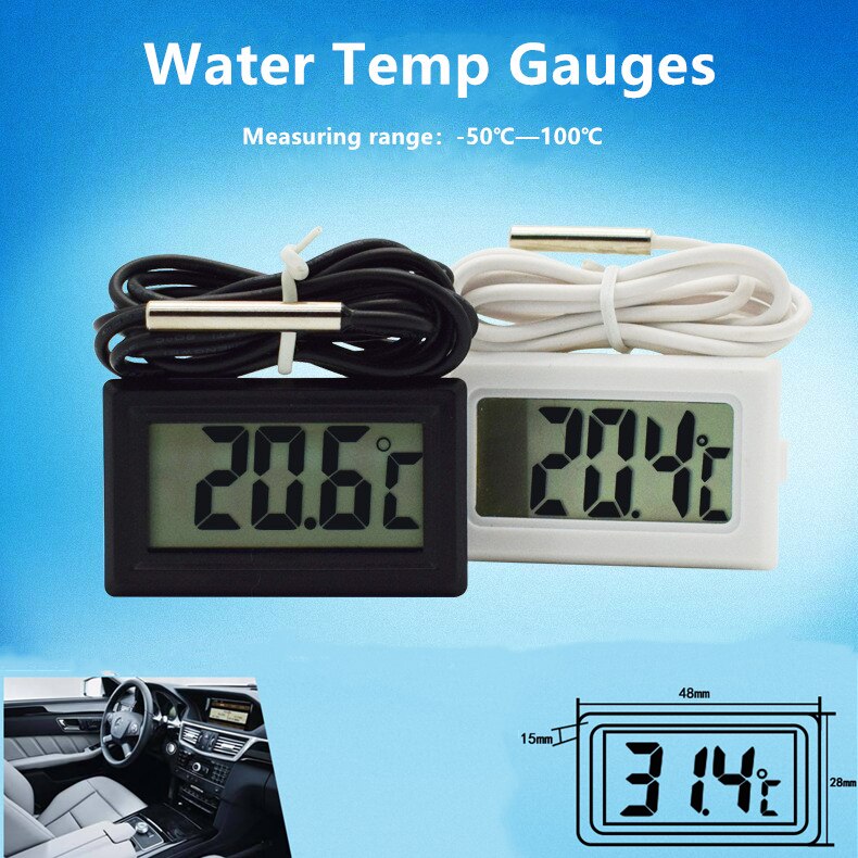 Meten Temperatuurbereik-50 Tot 110 Water Temp Meters Auto Temparuture Meter Draagbare Digitale Lcd Display Temparuture Sensor