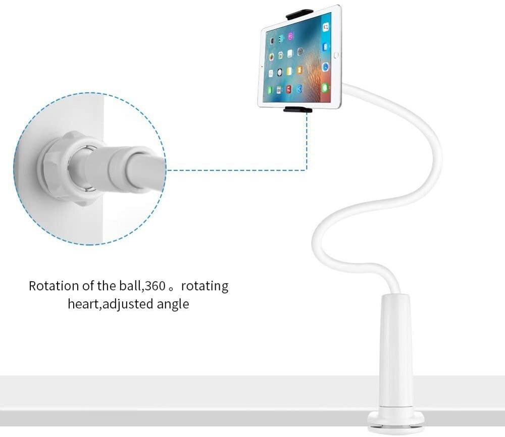 SANDA Lonzoth soporte para teléfono móvil, soporte de cuello de cisne soporte Universal para Smartphone, teléfono móvil, tableta blanco y negro