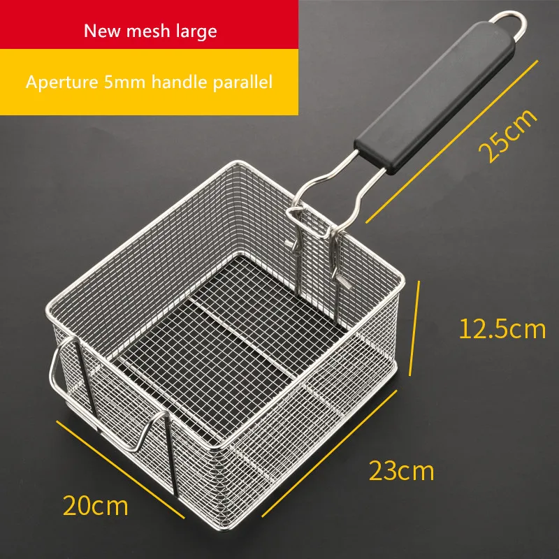Stainless steel 81 fryer basket Frame Filter Fryer Screen Fryer Colander French fries Commercial: Red