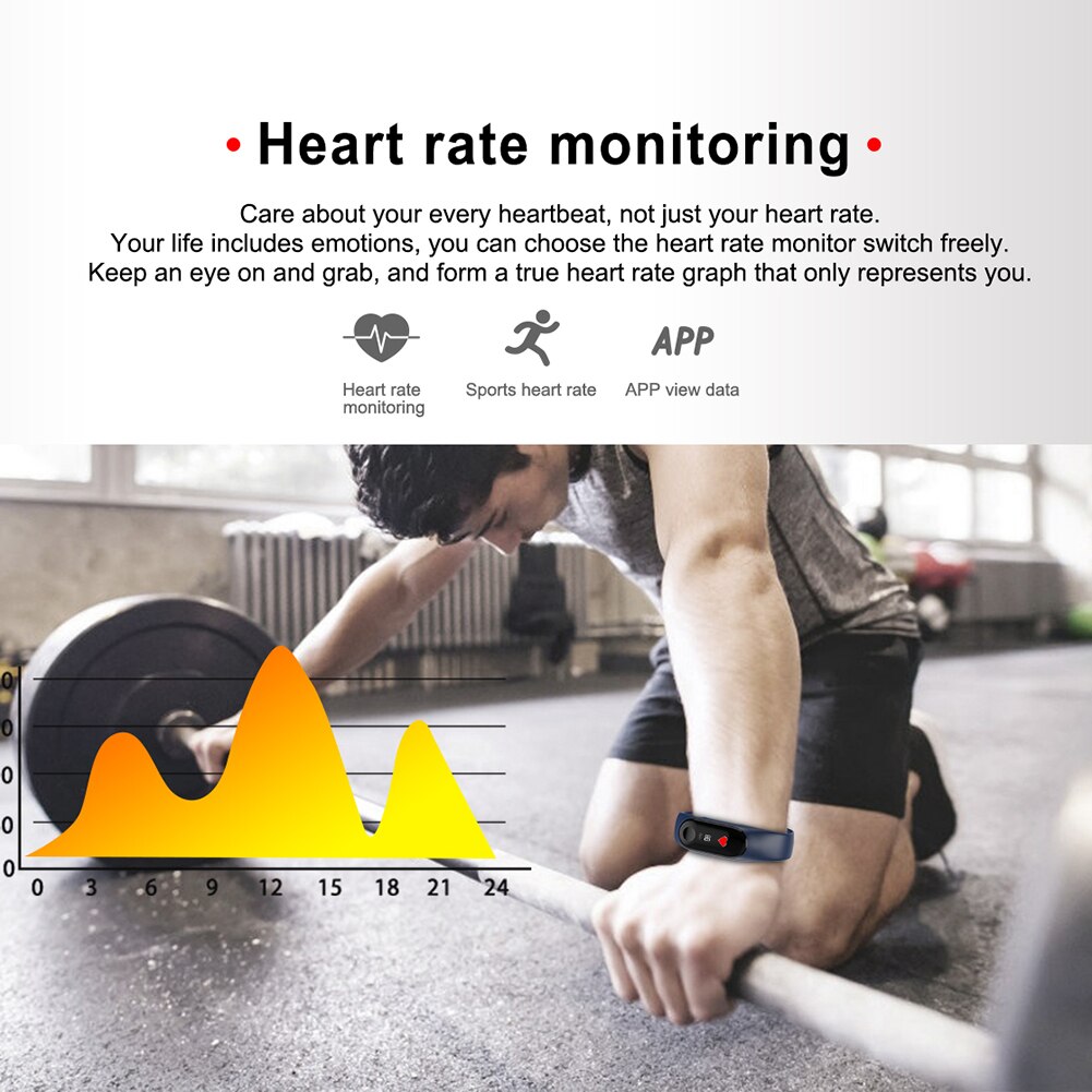 Gym Bluetooth M3 Pedometer Wristband Heart Rate Fitness Bracelet Sport Monitor Tracker Pedometer Smart band