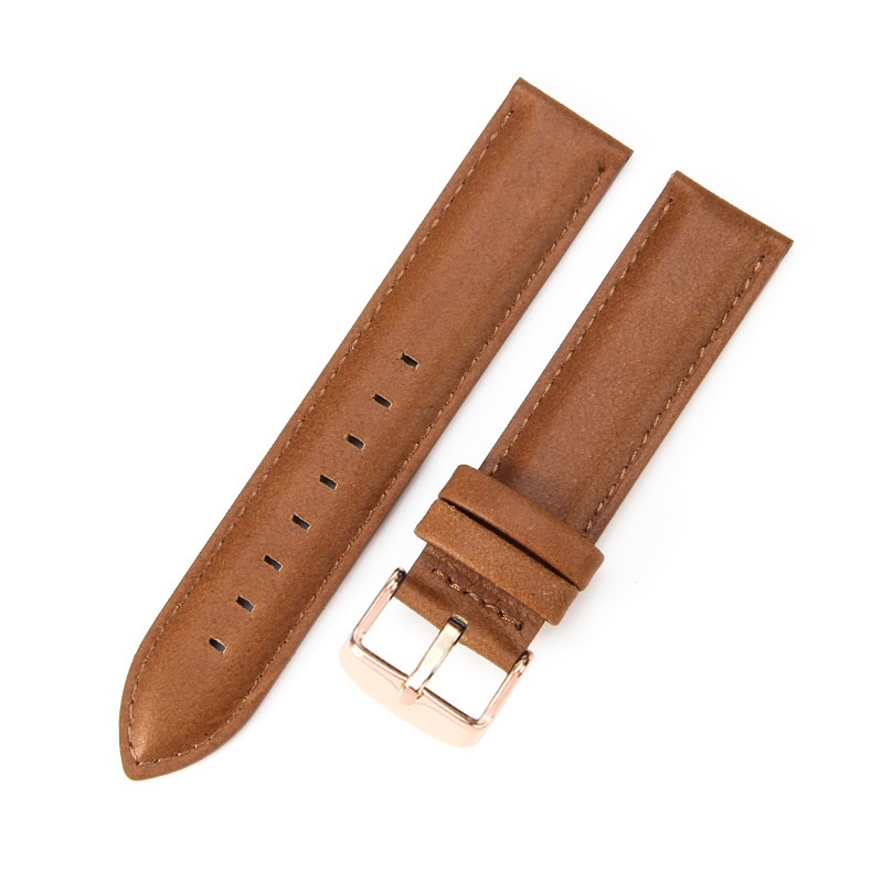 14mm 16mm 18mm 20mm 22mm Lederen Horlogeband Roestvrij Stalen Pin Gesp Universele horlogeband Accessoires met Gereedschap: Beige / 14mm