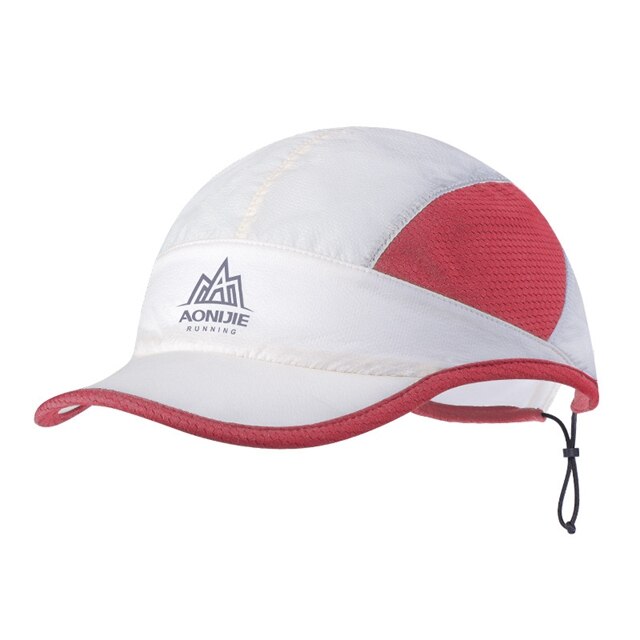 AONIJIE-Gorra visera de verano ligera, deportiva, playa, Golf, pesca, maratón con cordón ajustable, Anti UV, secado rápido, E4099: Red