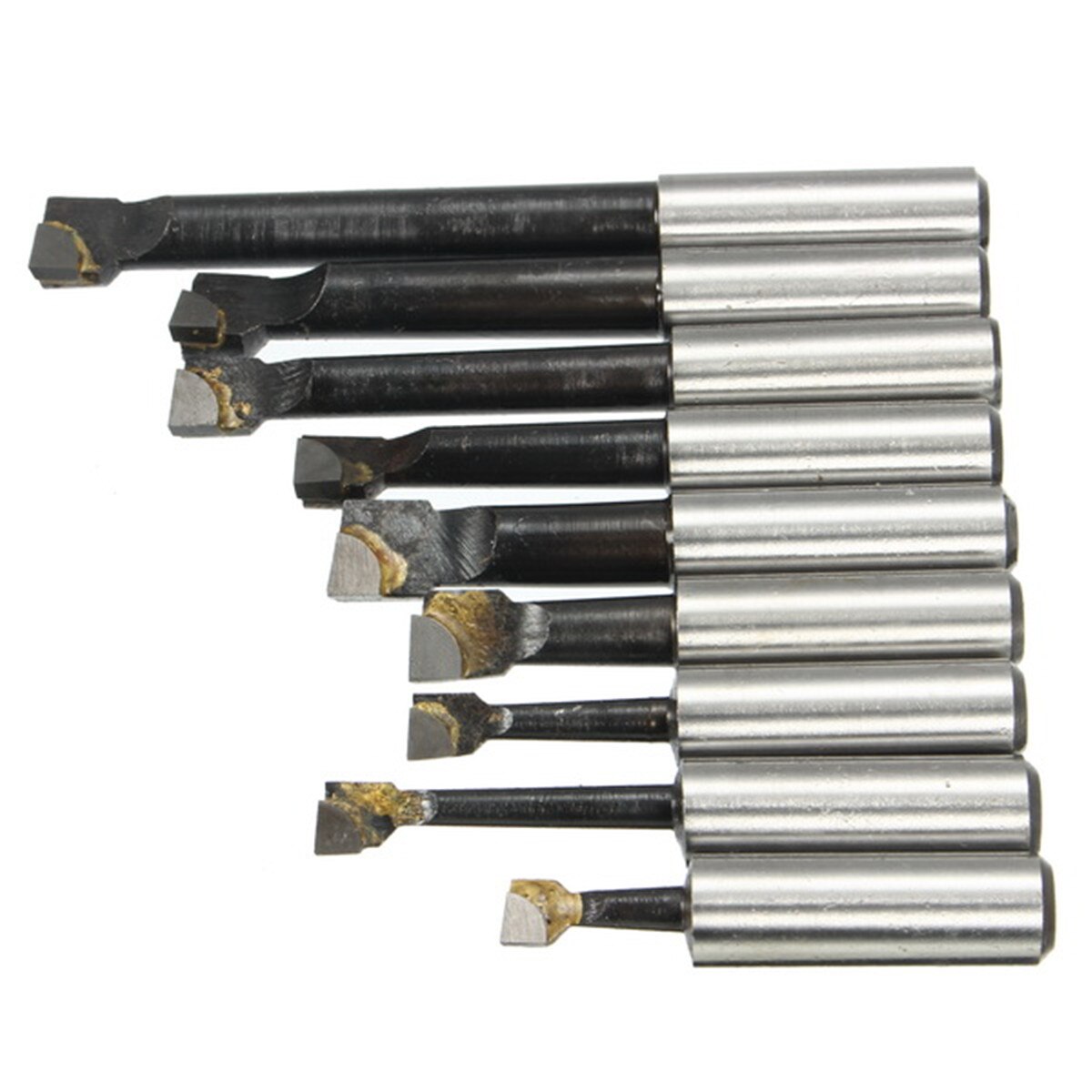 9 Stks/set 12Mm Duurzaam Schacht Kotterbaar Hardmetalen Boring Tool Voor 50Mm MT3-M12 Morse Taper Boring Bar draaibank Frezen