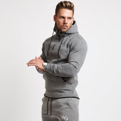 Höst och vinter löpträning fitness tröja med luva dragkedja sport fritid lös långärmad tröja