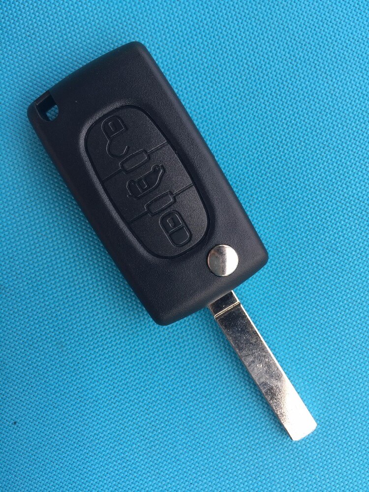 For Peugeot Expert Partner For Citroen Berlingo For DISPATCH 3 Button Flip Key FOB Remote Case Shell Uncut VA2 Blade No Logo Car