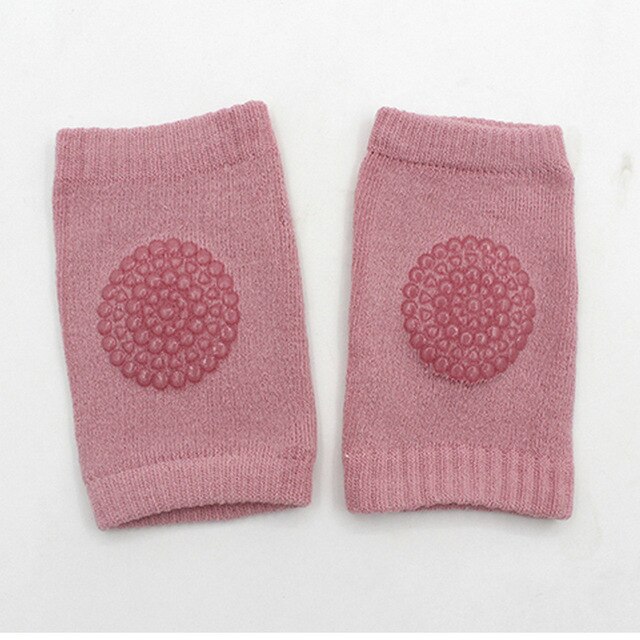 1Pair Baby Knee Pad Soft Silicone Safety Crawling Elbow Cushion For Toddler Kids Breathable Leg Warmers Kneecap Protection: Pink