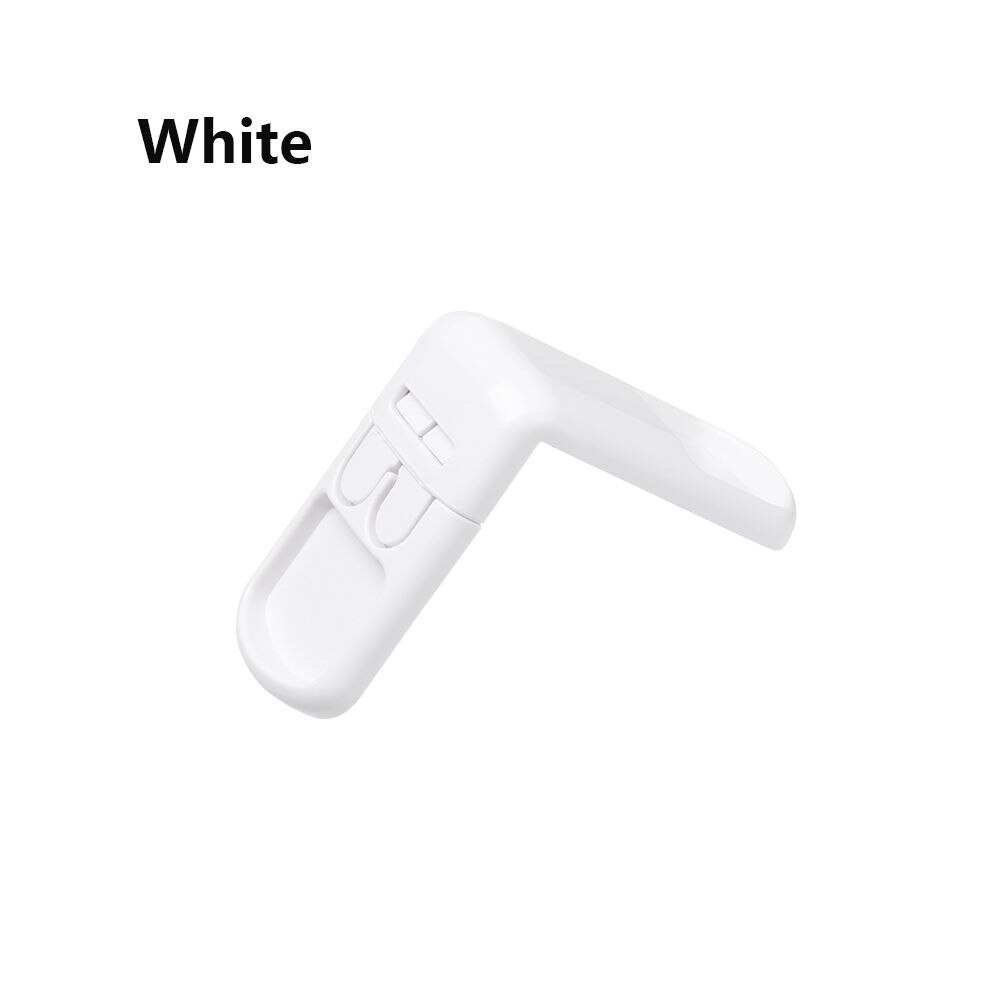 Cerradura de seguridad antiapertura para muebles de bebé, doble cierre a presión, Protector de puerta de armario, ángulo recto, 1/4 piezas: white-1pc