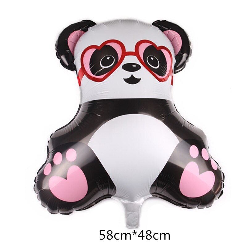 Sarjakuva eläin panda folio ilmapallo lasten ilmalelu siili kettu orava pesukarhu helium ilmapallo vauva suihku syntymäpäiväjuhla koristelu: Punainen laatikko panda