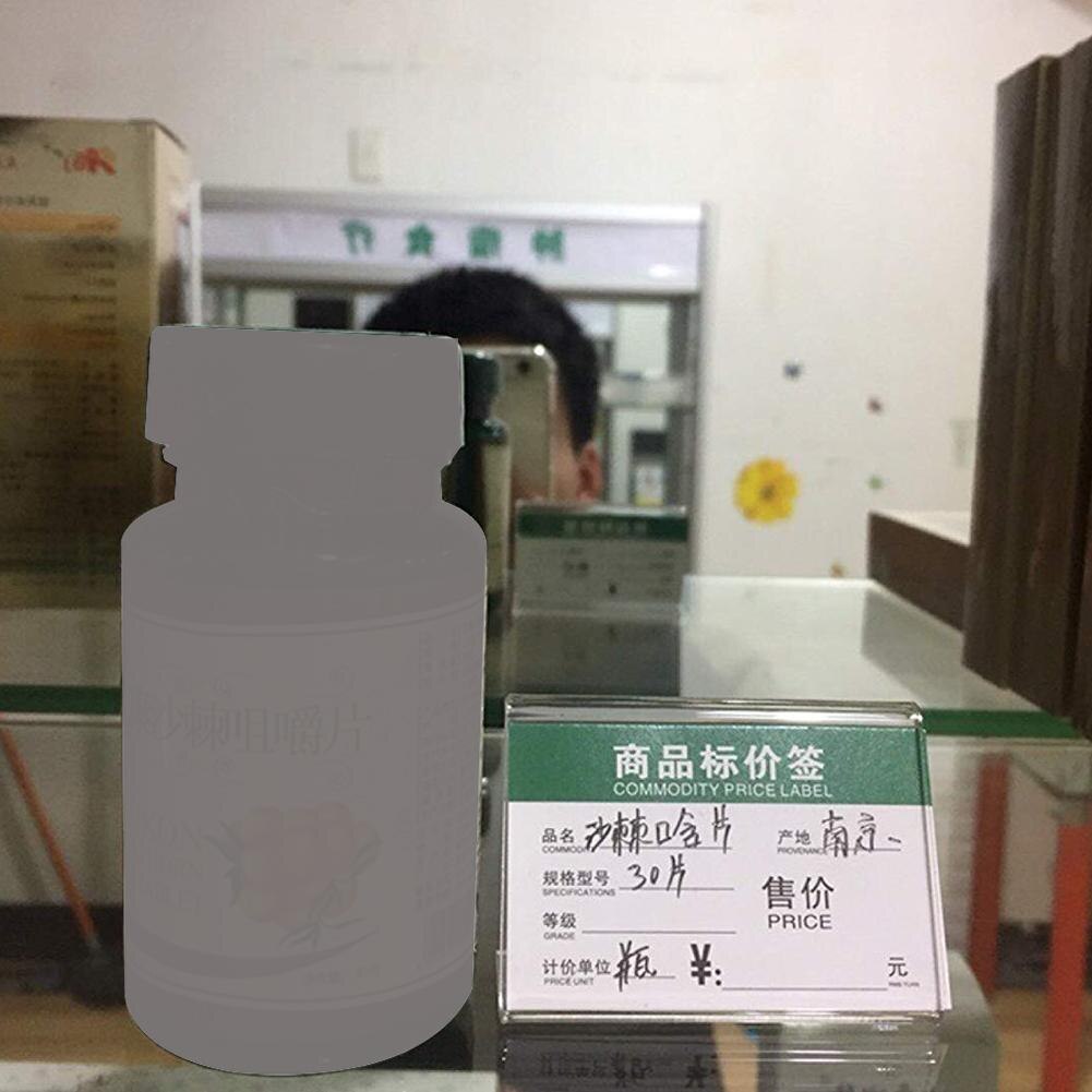 1PC 1.3mm Acrylic Clear Plastic Desk Sign Label Frame Acrylic Holder Tag Price Card Holders Paper Frame Display Label Stand U2O3