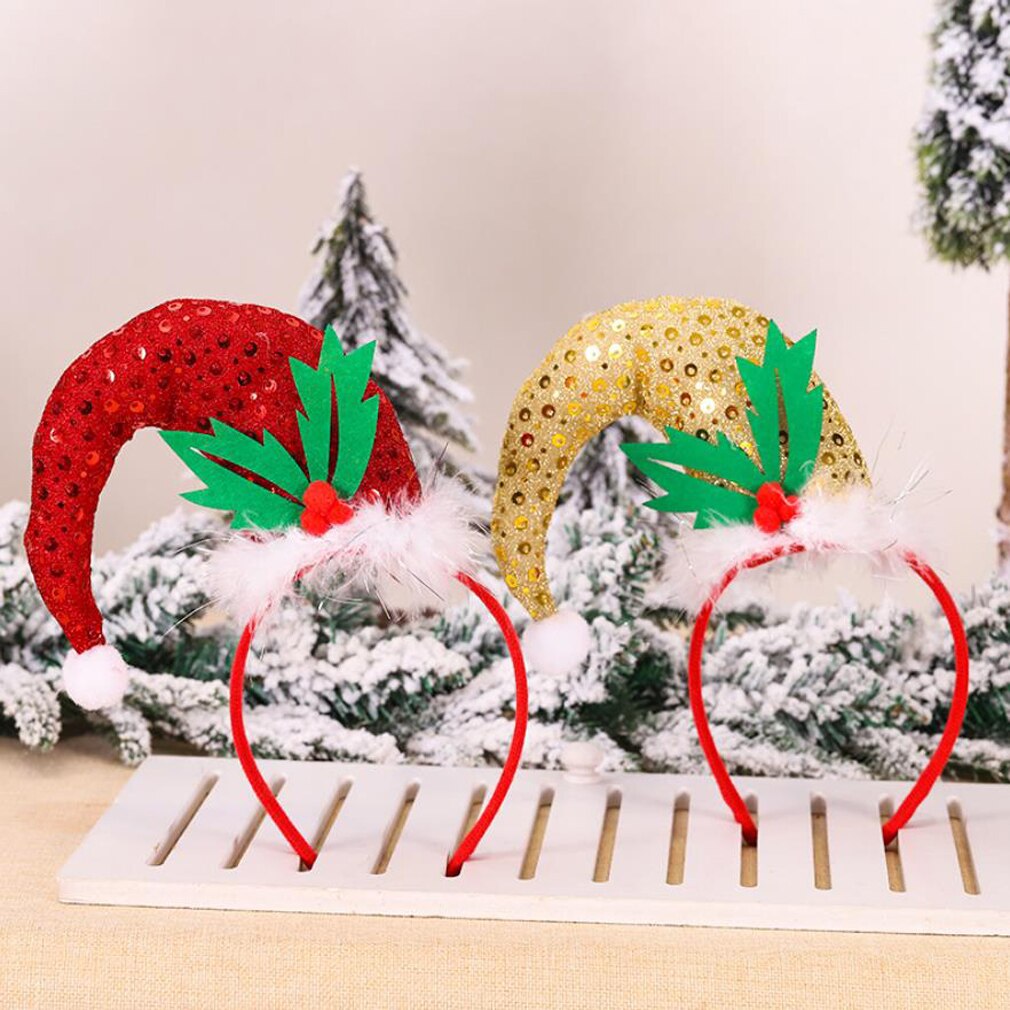 Lijst kerst haarband kerst schijf hoogtepunten gebogen hoed haarband kerst hoofddeksel