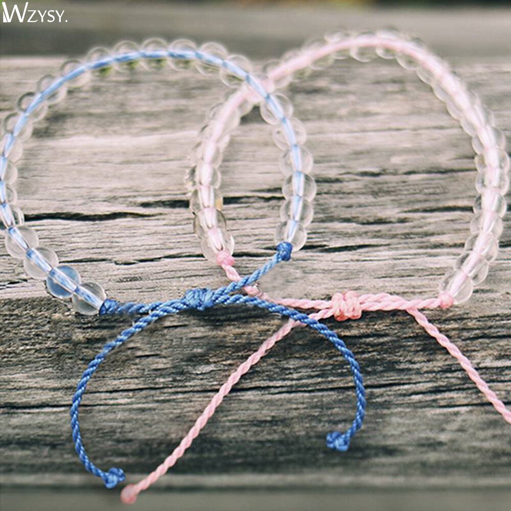Bohemian Marine Style Bead Armband Transparante String Glas Marine Bescherming Sieraden Verstelbare Armband Voor Mannen En Vrouwen