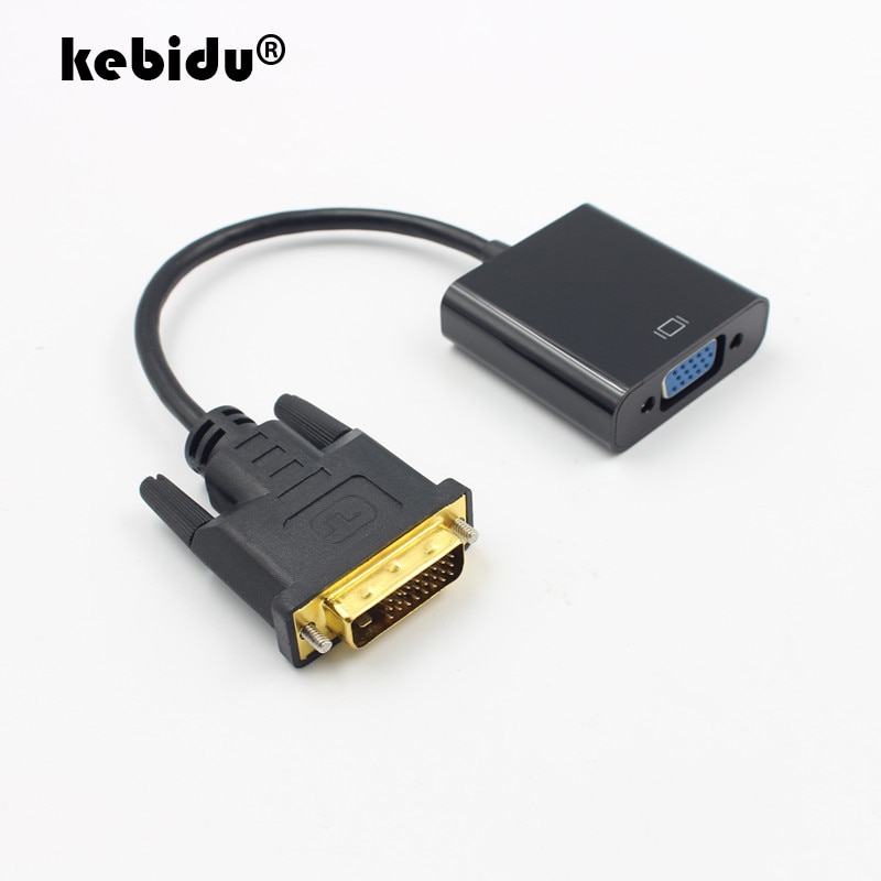 Kebidu DVI-D Dvi Naar Vga Adapter Video Kabel Converter 24 + 1 25Pin DVI-D Naar Vga 15Pin 1080P Display voor PS3 PS4 Pc Projector Tv