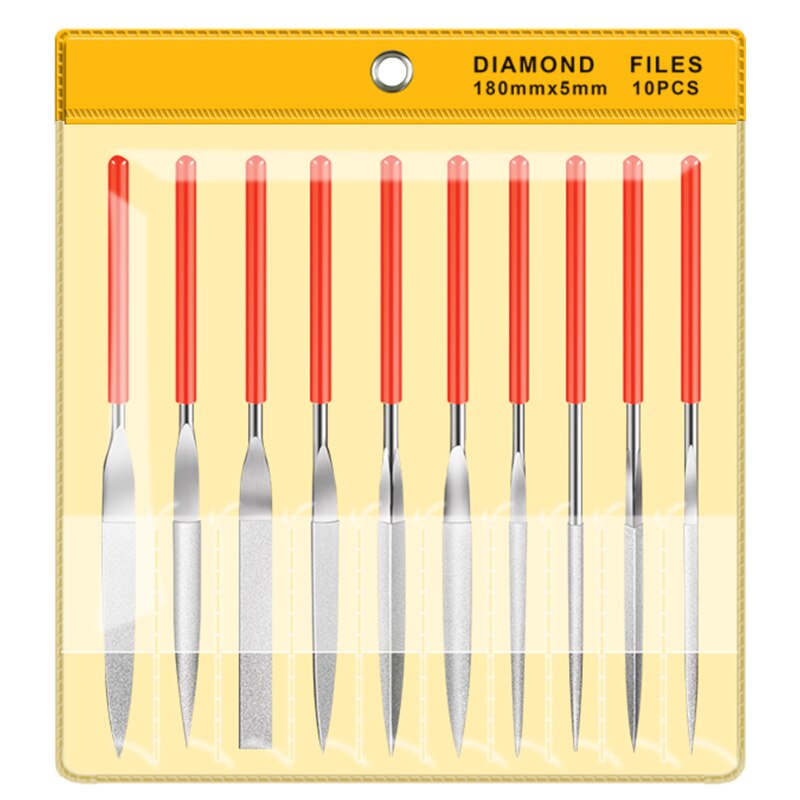 Manual 10 stk diamantfil til let stenmateriale metalslibning multifunktion