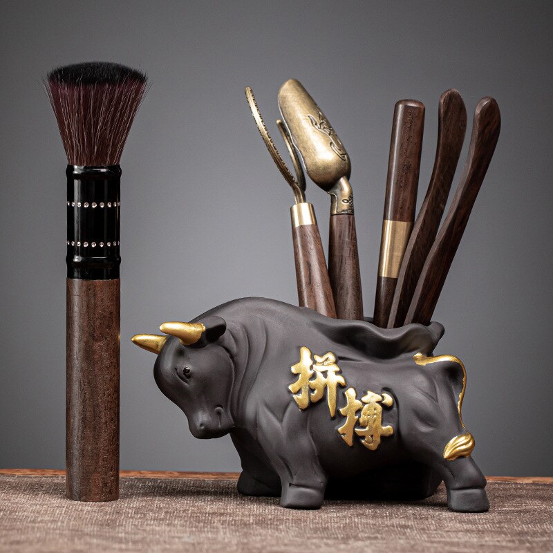 Tea Ceremony Six Gentlemen Tea Accessories Sandalwood Tea Knife Tea Clip Tea Spoon Tea Needle Practical Tea Set Ornaments ZH598: Colour 3