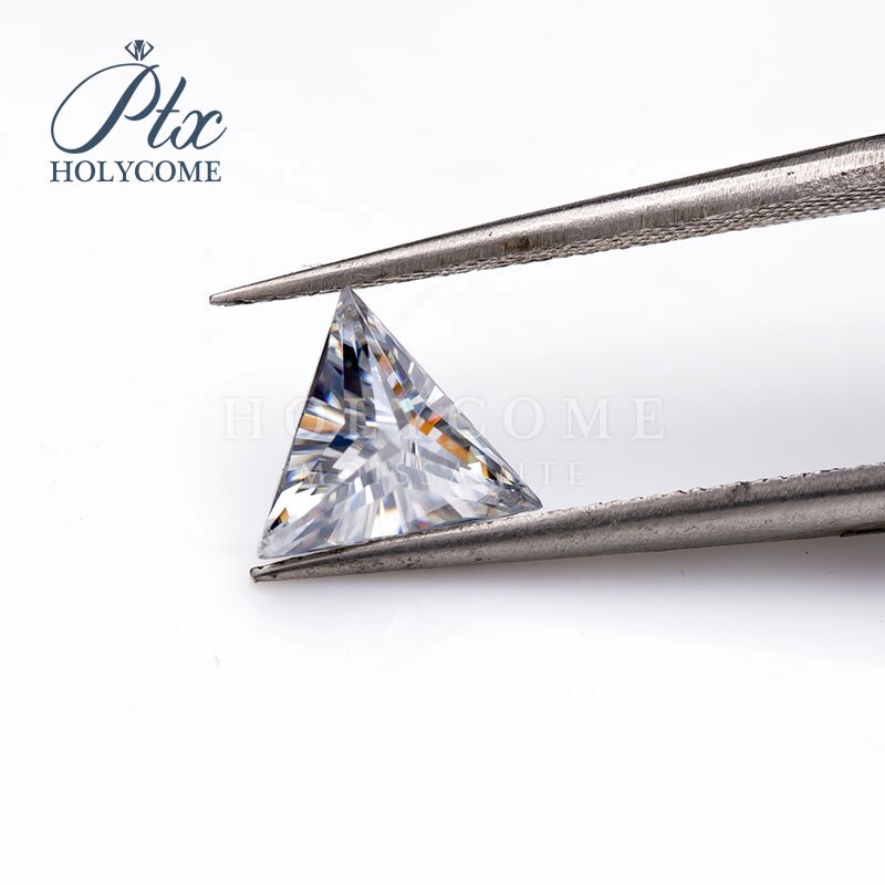 5.5x5.5mm hurtownie wysokiej jakości GH VVS1 podawać Moissanite diament test trójkątne cięcia kamienia dla Jewlery Bluk cena sprzedaży za karat
