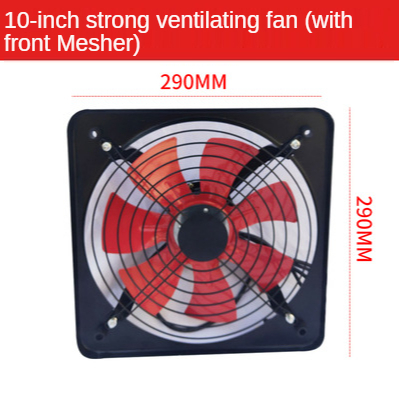 10 Inch Krachtige Industriële Ventilatie Extractor Metalen Axiale Uitlaat Commerciële Air Blower Fan Rvs Muur Fans