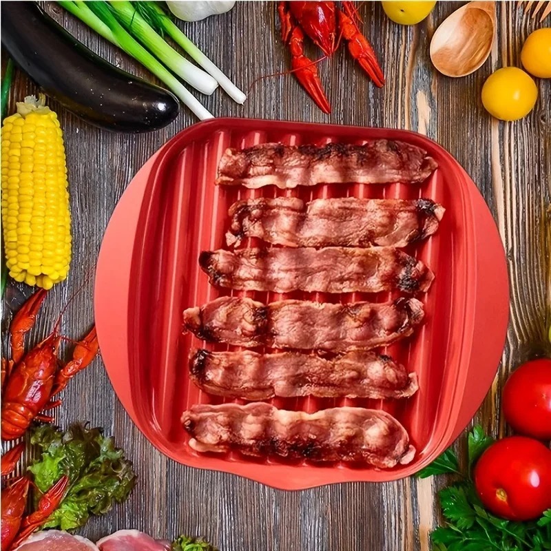 Fleck-Backblech, Mikrowellenherd, Grilltablett, Mikrowelle, Mikrowelle, Speck, Braten und Grillen