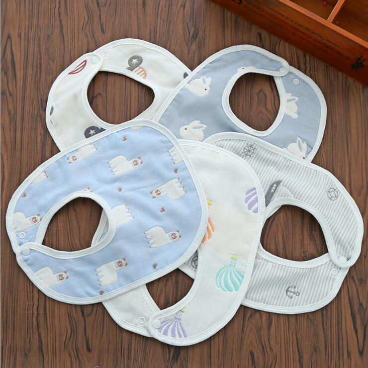 Bavoirs pour -né, serviettes pour bébés, tissus imprimés en coton unisexe, 6 couches, pour bébés de 0 à 3 ans: B boys random print