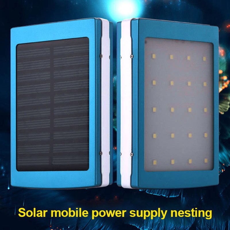 Dual USB Solar Mobile Power Bank Nesting Portable Battery Charger Box Camping Light @M23