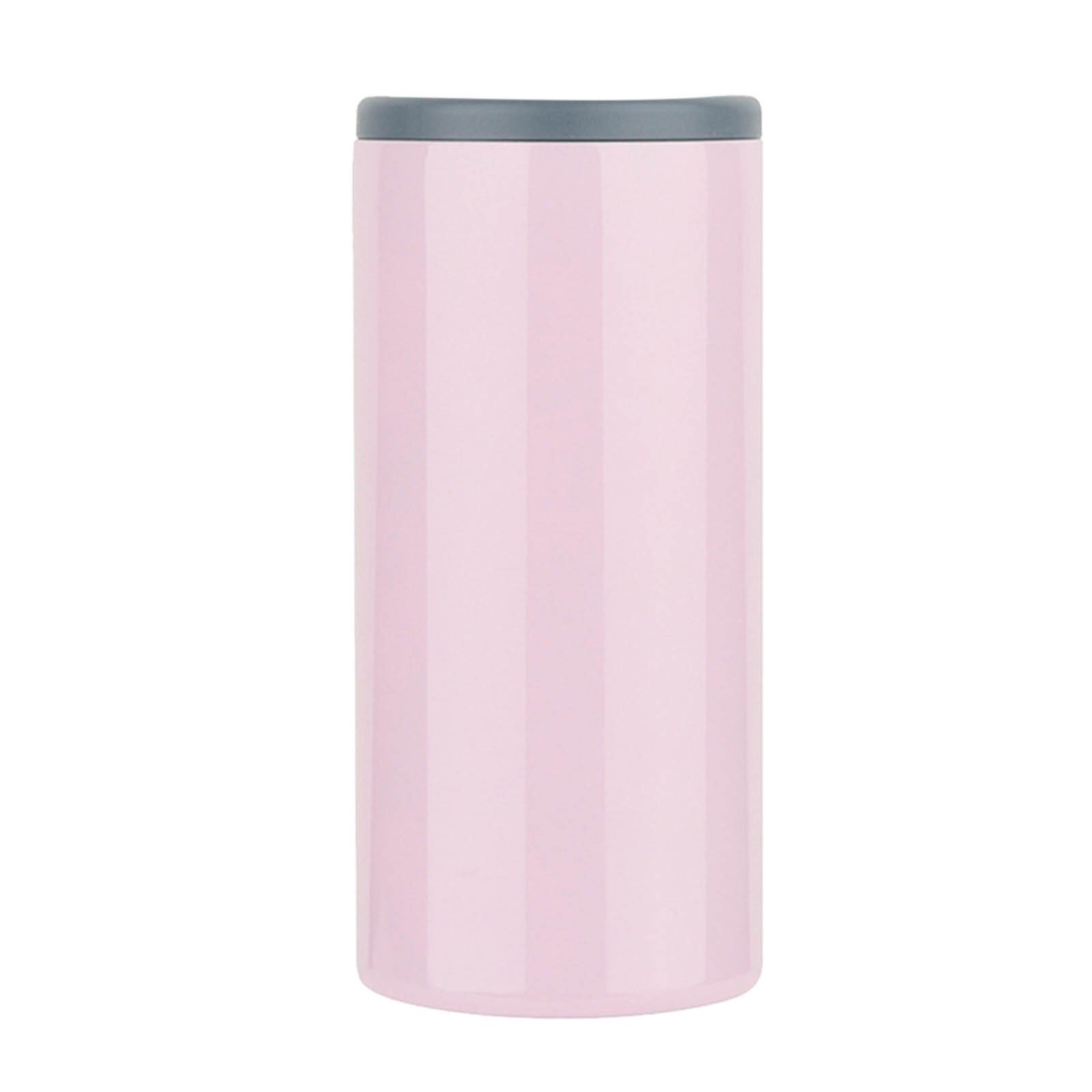 12oz Insulated Slim Can Stainless Steel Can Cooler for Slim Beer Insulated Can Cooler for Regular Cans,Tall Skinny Cans, Bottles: Pink 