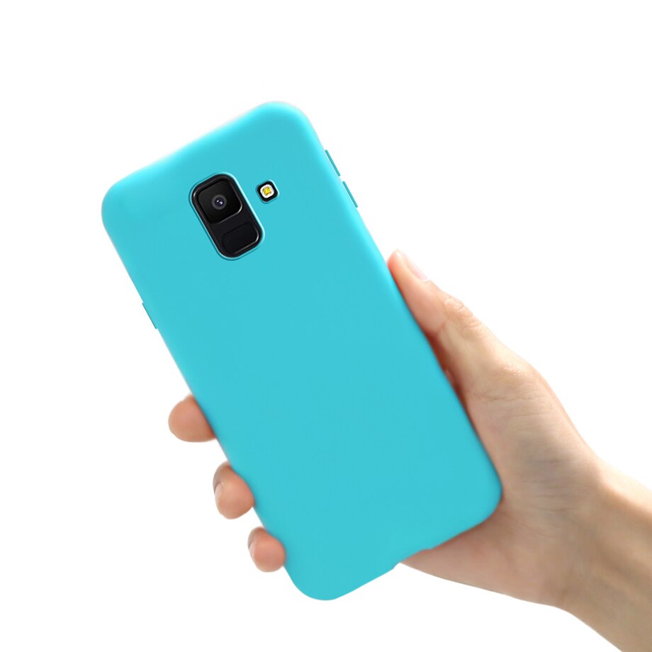 Hoesje voor telefoonhoesje samsung galaxy  a6 samsung  a 6 plus  a6 plus  a600f a610f zachte siliconen achterkant hoesjes cover fundas coque: Samsung  a6 plus 2018 / Hemelsblauw