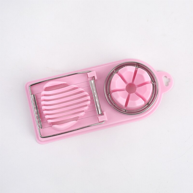 Multi-Functionele Egg Slicer Ei Snijden Splitter Bloem Valve Snijden Roestvrij Staal Ei Slicer Egg Cutter Mold: pink