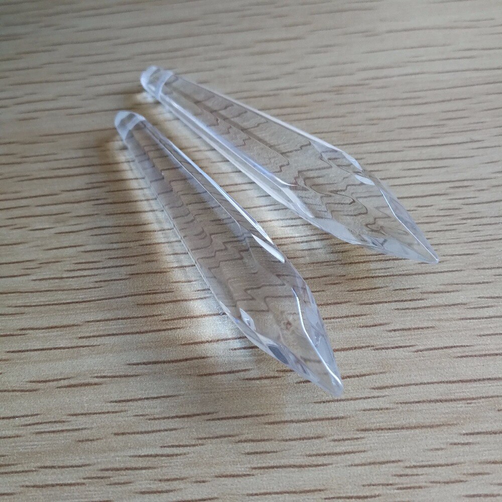 76mm 10 stykker klare multifacetterede krystaller til lysekroner prisme vedhæng glas istap u dråber lys prismer
