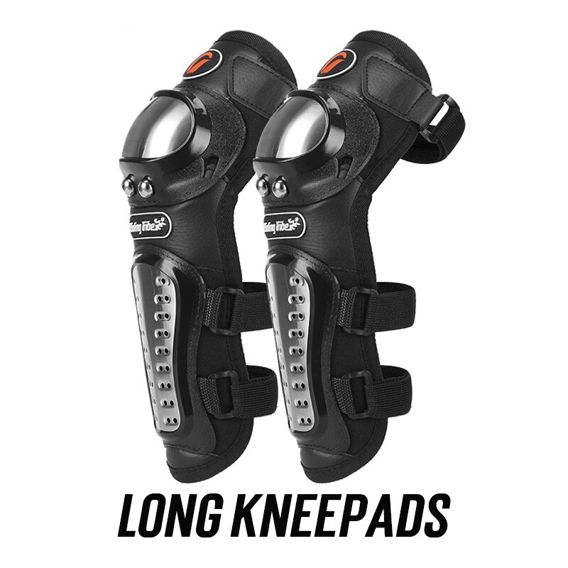 Motorcycle Stainless steel Knee pads Armor Adult Motorbikes Leg Armor Pata Moto Body Armor Gear moto equipment for men: LONG KNEEPADS