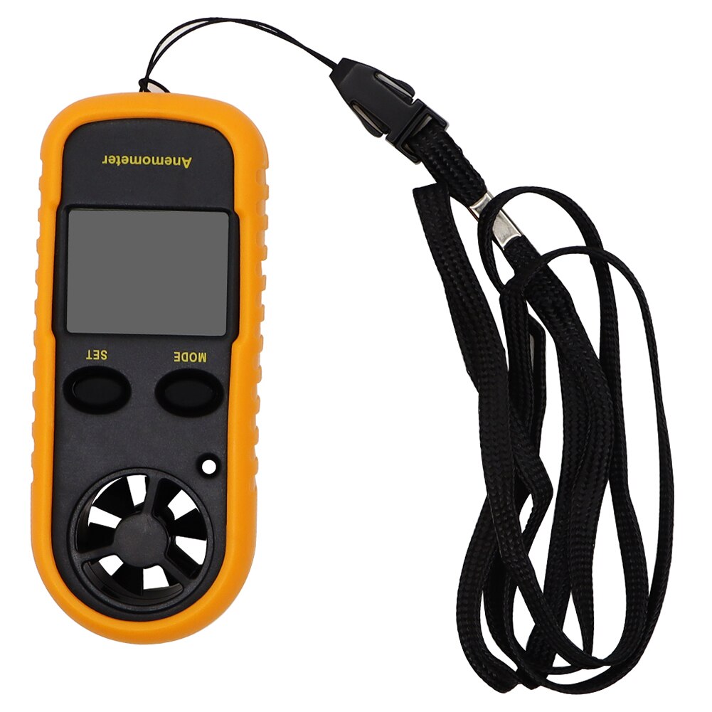 Portable Digital Anemometer Mini Handheld 30m/s Wind Speed Meter -10 ~ 45°C Temperature Tester with LCD Backlight Display: Default Title