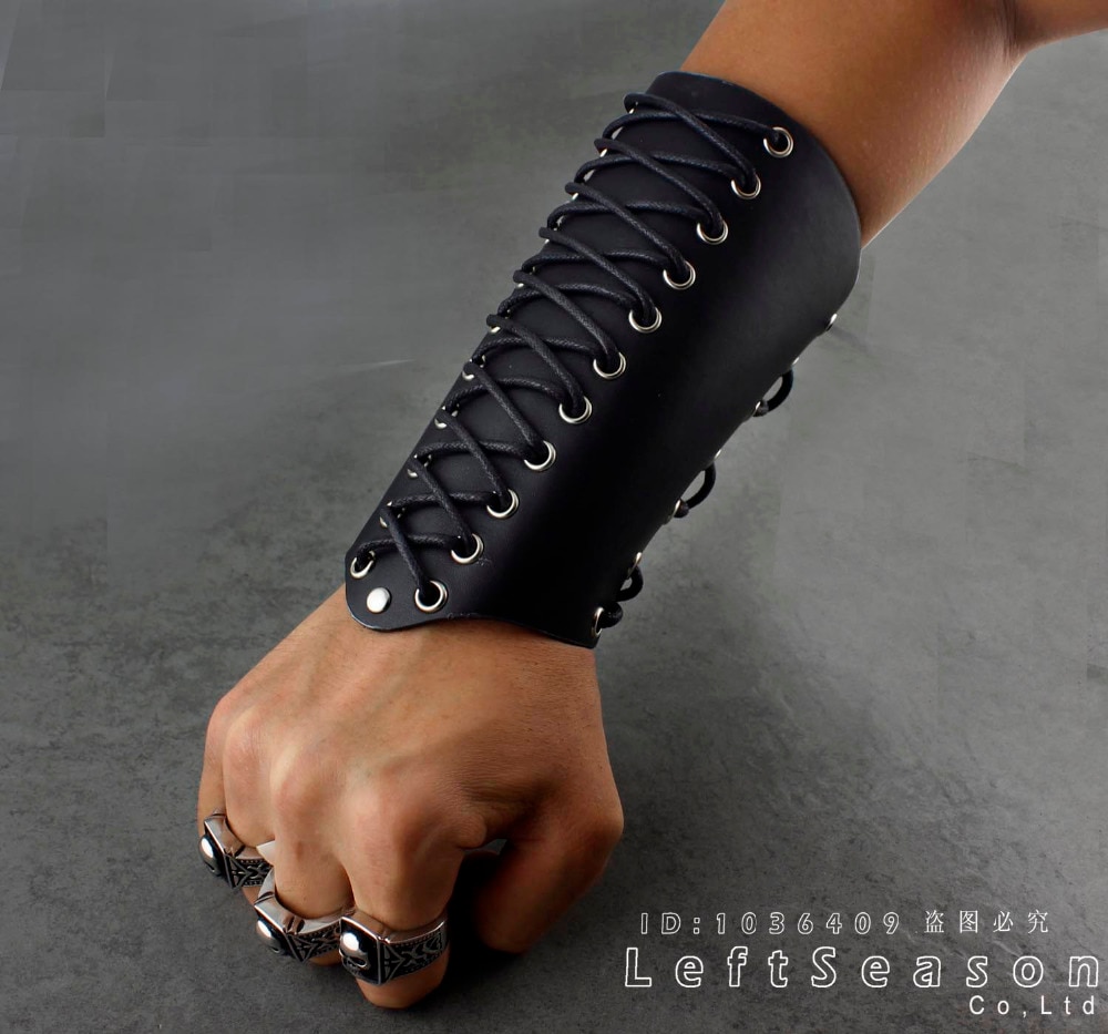 Steampunk Gothic Lace Up Lederarmband Brede Armband