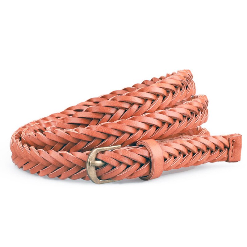 ¡Producto en oferta! cinturón de mujer Earnda estilo Casual cuerda trenzada de cuero cinturón cintura mujer Correa tejida para vestido falda de: 95 cm