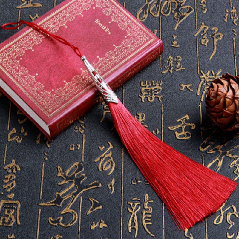 Tee itse 2 kpl sileä pystysuora pitkä tupsu riipus korvakorut korut tarvikkeet 13cm askartelu: Syvä punainen  -2 kpl