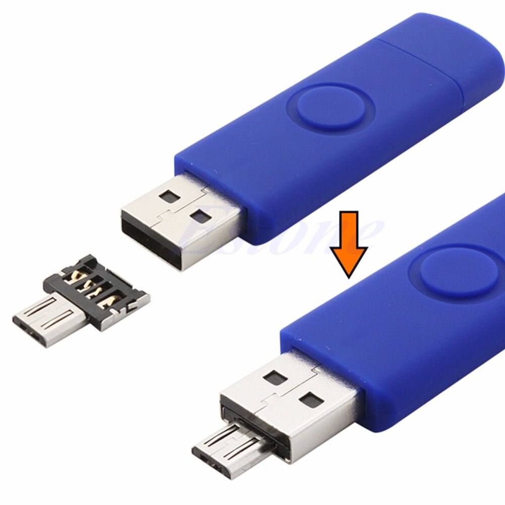 2 st micro usb hane till usb hona otg adapter omvandlare för surfplatta android telefon för pc