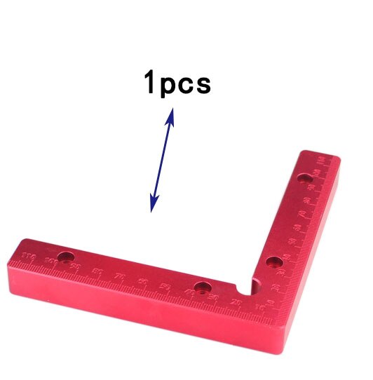 2 pc 90 grader l-formet hjælpeanordning splejebræt positioneringspanel fast klip tømrerens firkantede lineal træbearbejdningsværktøj: 1pc-120mm