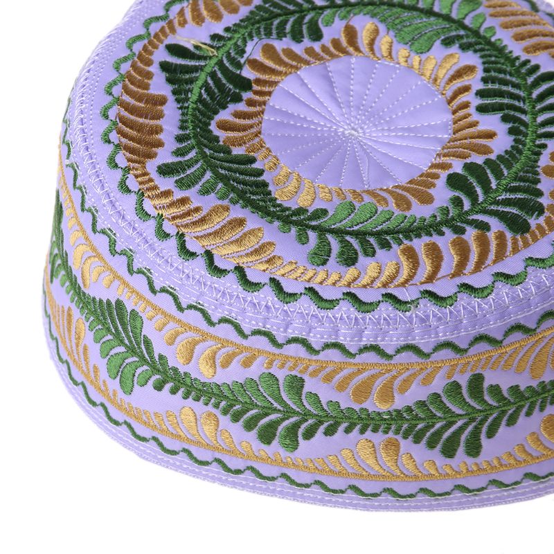 Sombrero de chico musulmán islámico, gorro redondo bordado para niño, gorro de oración de Arabia Saudita