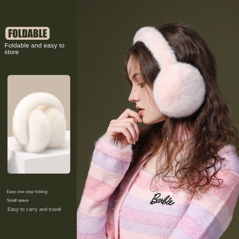 Soft Plush Ear Warmer Winter Warm Earmuffs for Women Men Solid Color Earflap Outdoor Cold Protection Ear-Muffs Ear Cover