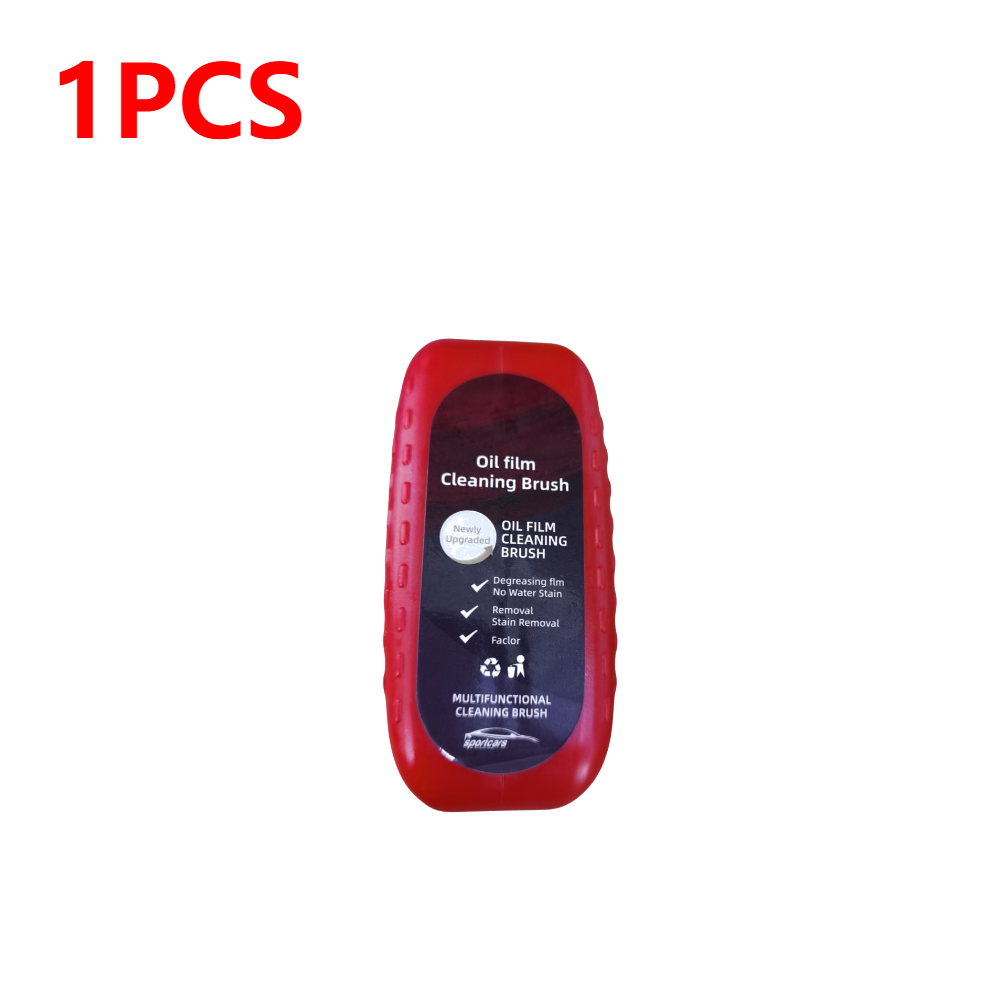 Removedor de filme de óleo de vidro do carro limpador de pára-brisa automático revestimento de vidro hidrofóbico janela filme de óleo escova de limpeza ferramenta de detalhamento automático: Vermelho