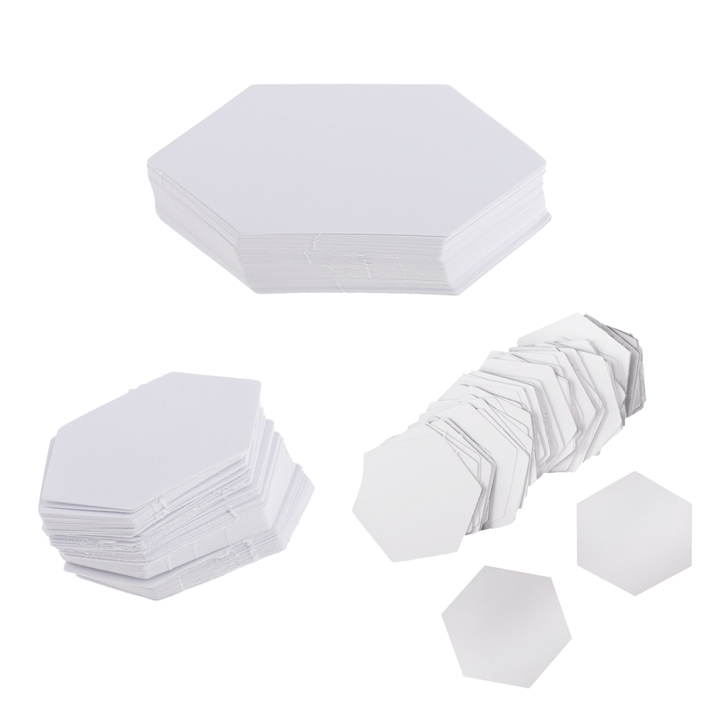 300 Pieces Hexagon Shape Paper Quilting Template English Paper Piecing for DIY Patchwork