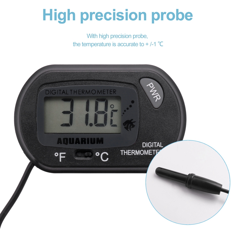 ! Digitale Aquarium Fish Tank Thermometer Terrarium Water Temperatuurmeter Met Waterdichte Sonde