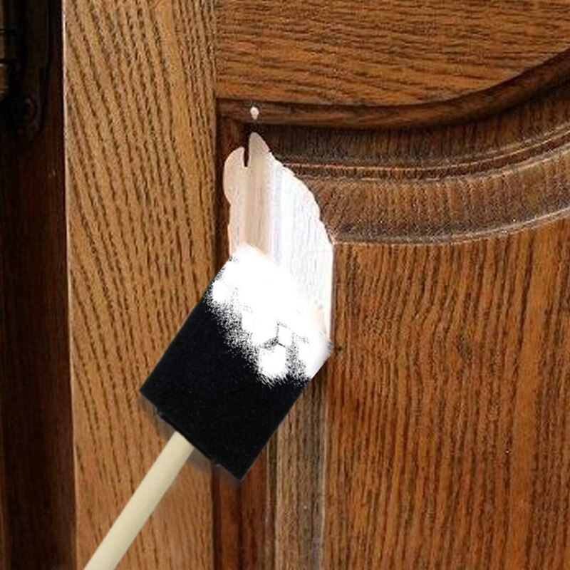 Sponge Wood Handle Paint Foam Brush,Foam Paint Brushes, Foam Brush Painting Set for Acrylics,Stains,Varnishes,Crafts,Art