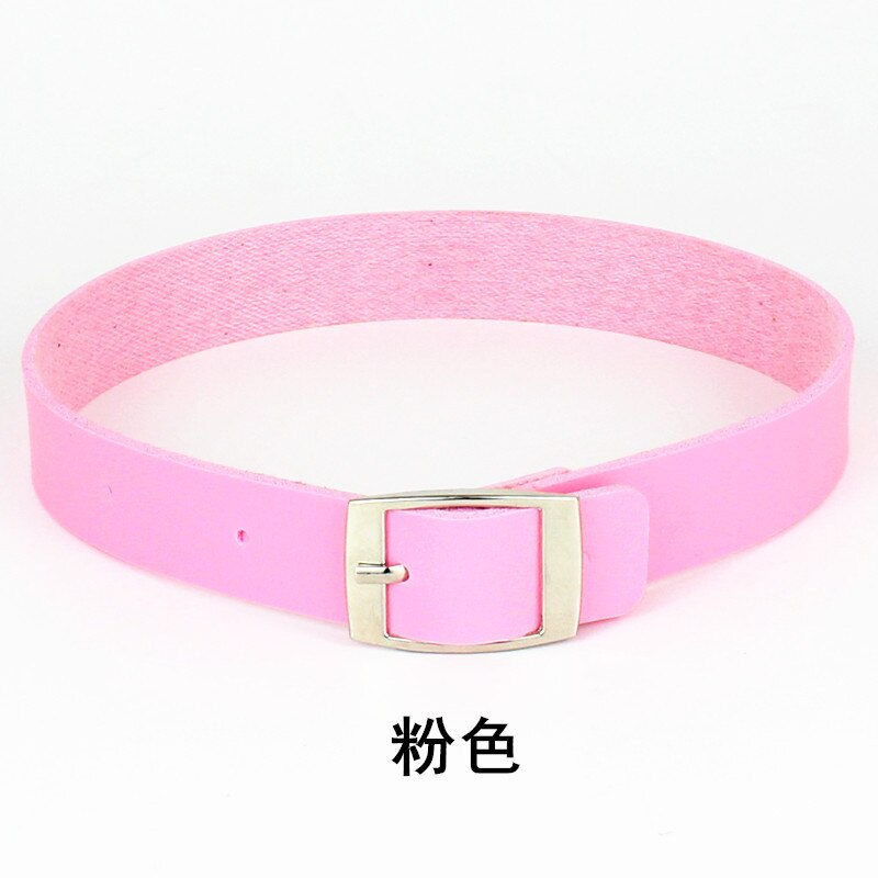 Necklace For Women's Neck Sweetheart Harajuku Punk Rock And Roll Leather Collar: Pink