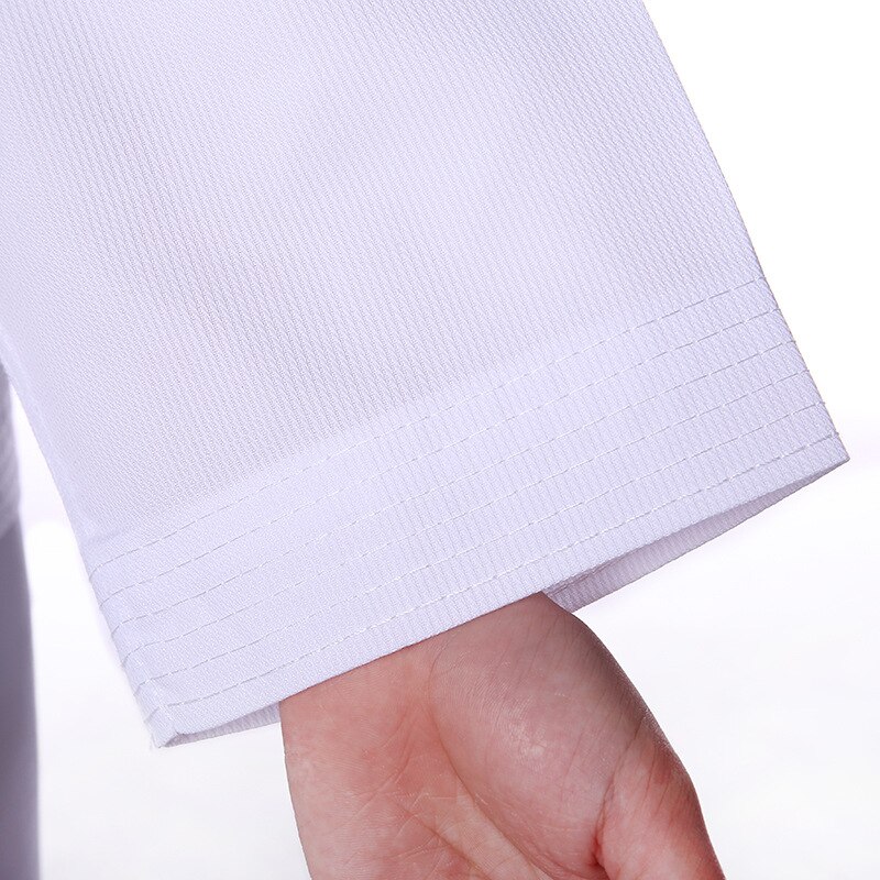 Conjuntos de uniformes blancos de Karate con cinturón Judo Dobok para Taekwondo para niños y adultos ropa de entrenamiento para principiantes