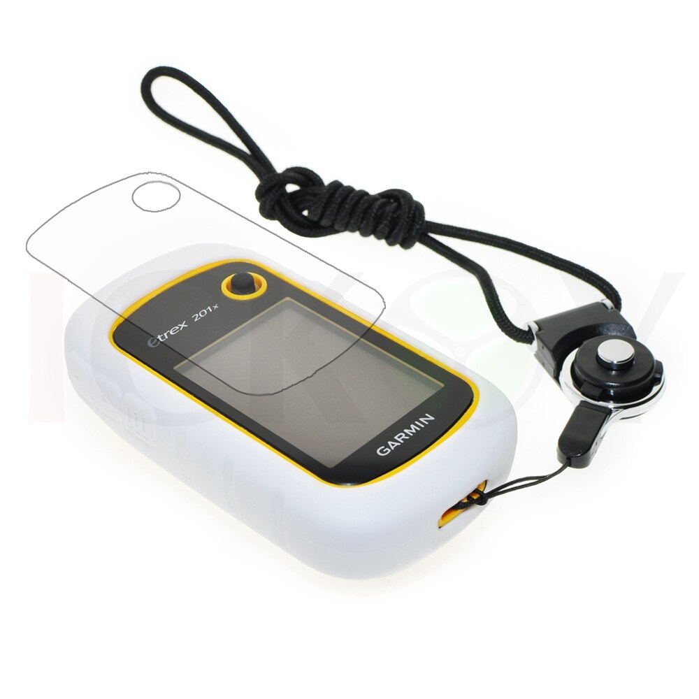 GPS Protective Case with Ring Strap + Screen Protector for Garmin eTrex 10 20 30 10x 20x 30x 22x 32x: White
