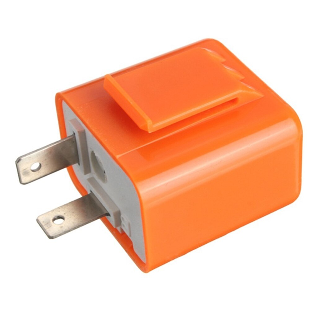 Relais de clignotant LED 12V, 2 broches, indicateur de fréquence, moto, moto, fixation, Protection Multiple, sûr: Orange