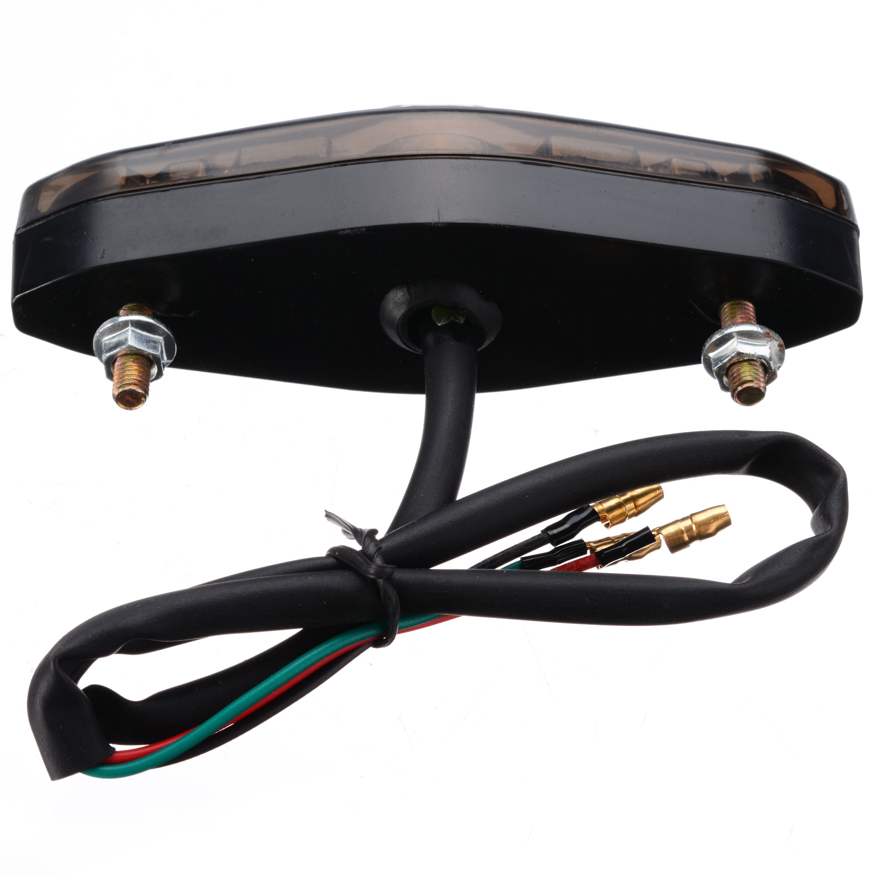 Mayitr Universele 15 Led 12V Motorfiets Atv Scooter Achterlichten Rem/Running/Rijden Licht Gerookte Zwarte Lens voor Honda