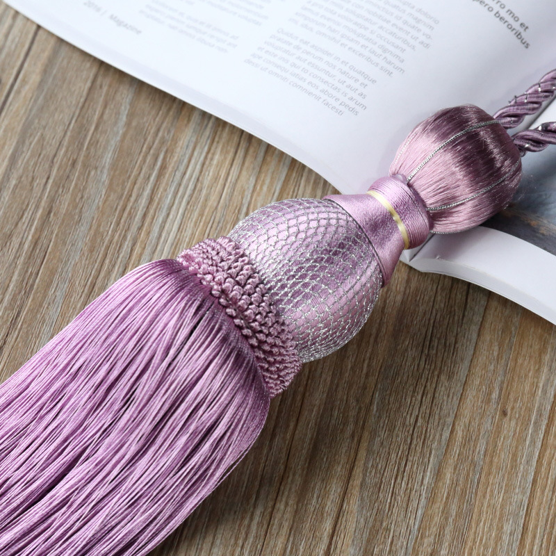 1pc Premium Gordijn Gesp Clips & Tiebacks - Zware Decoratieve Houders voor Gordijnen Moderne Kwasten (16 Kleuren): Paars