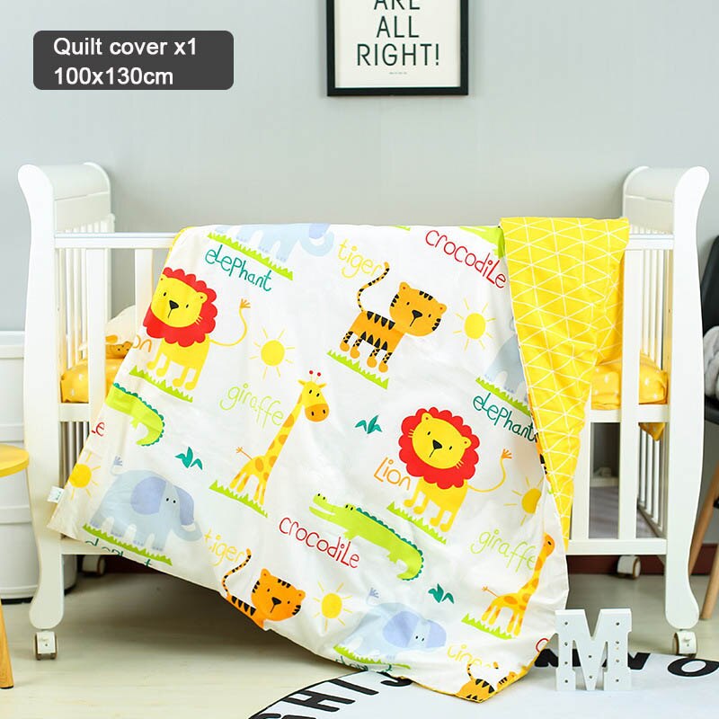 1pcs Baby Dekbedovertrek 130*100cm Cartoon Plaid Cover Pad Dots Dieren Milieubescherming Baby Beddengoed Ademend zachte