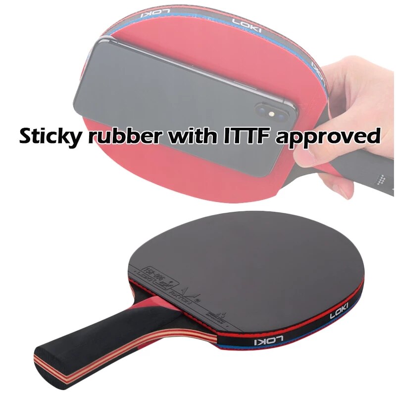 8 Star Ping Pong Racket Loop-Attack 7 Wood Blade Table Tennis Racket Paddle Pingpong Bat With Sticky Rubber -40